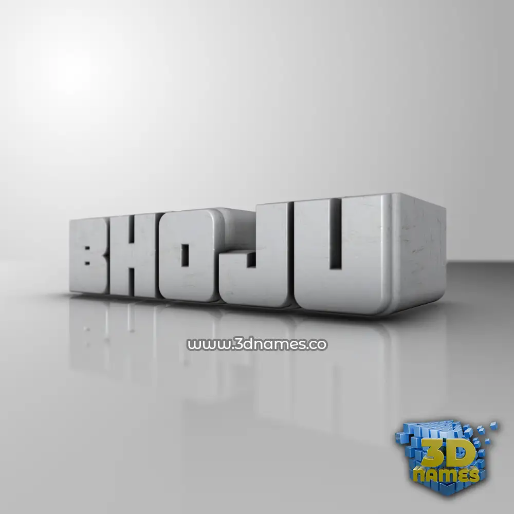 bhoju in White Metro style - 3D name wallpaper