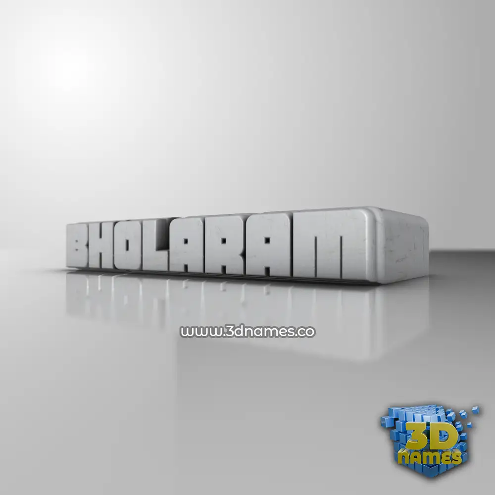 bholaram in White Metro style - 3D name wallpaper