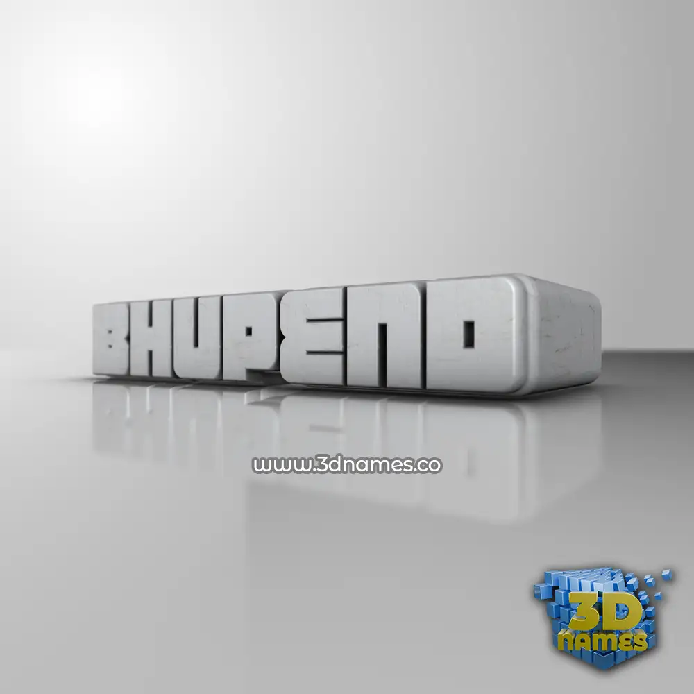 bhupend in White Metro style - 3D name wallpaper