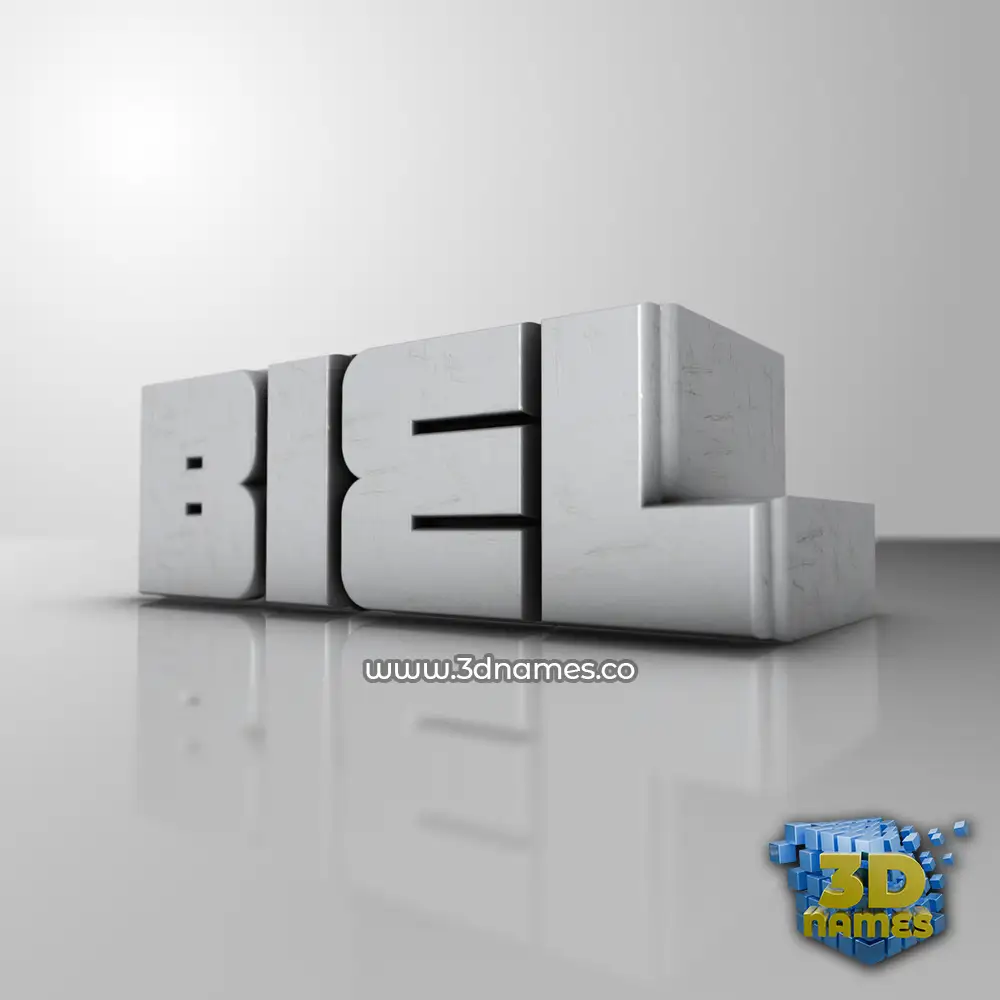 biel in White Metro style - 3D name wallpaper