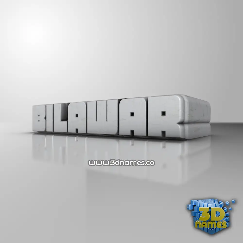 bilawar in White Metro style - 3D name wallpaper