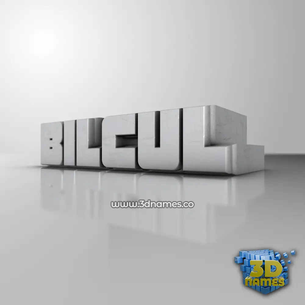 bilcul in White Metro style - 3D name wallpaper