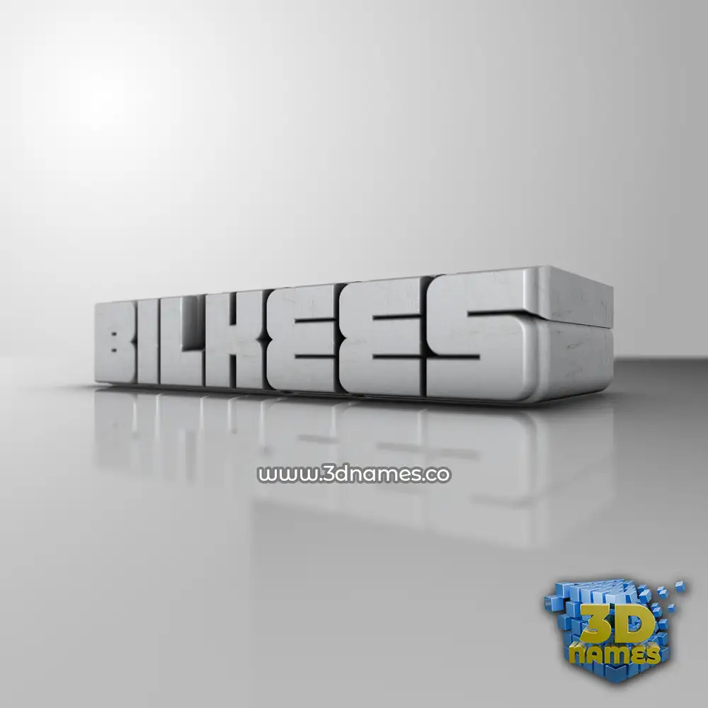 bilkees in White Metro style - 3D name wallpaper