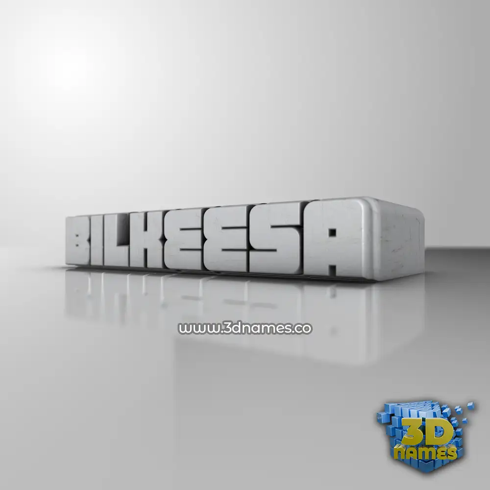 bilkeesa in White Metro style - 3D name wallpaper