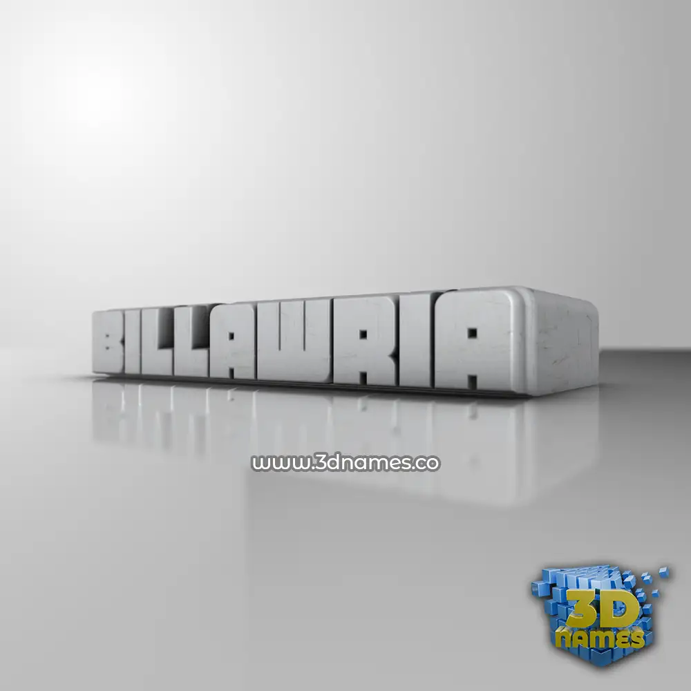 billawria in White Metro style - 3D name wallpaper