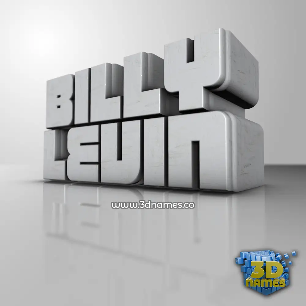 billy levin in White Metro style - 3D name wallpaper