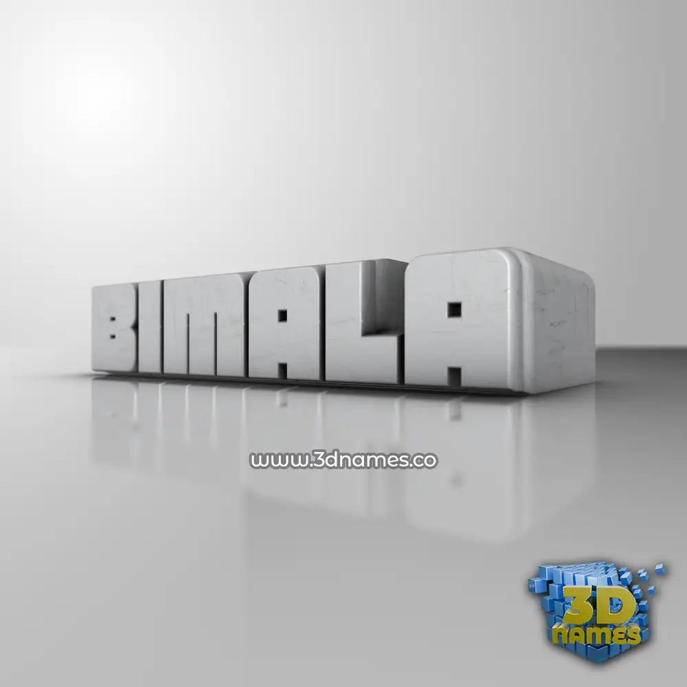 bimala in White Metro style - 3D name wallpaper
