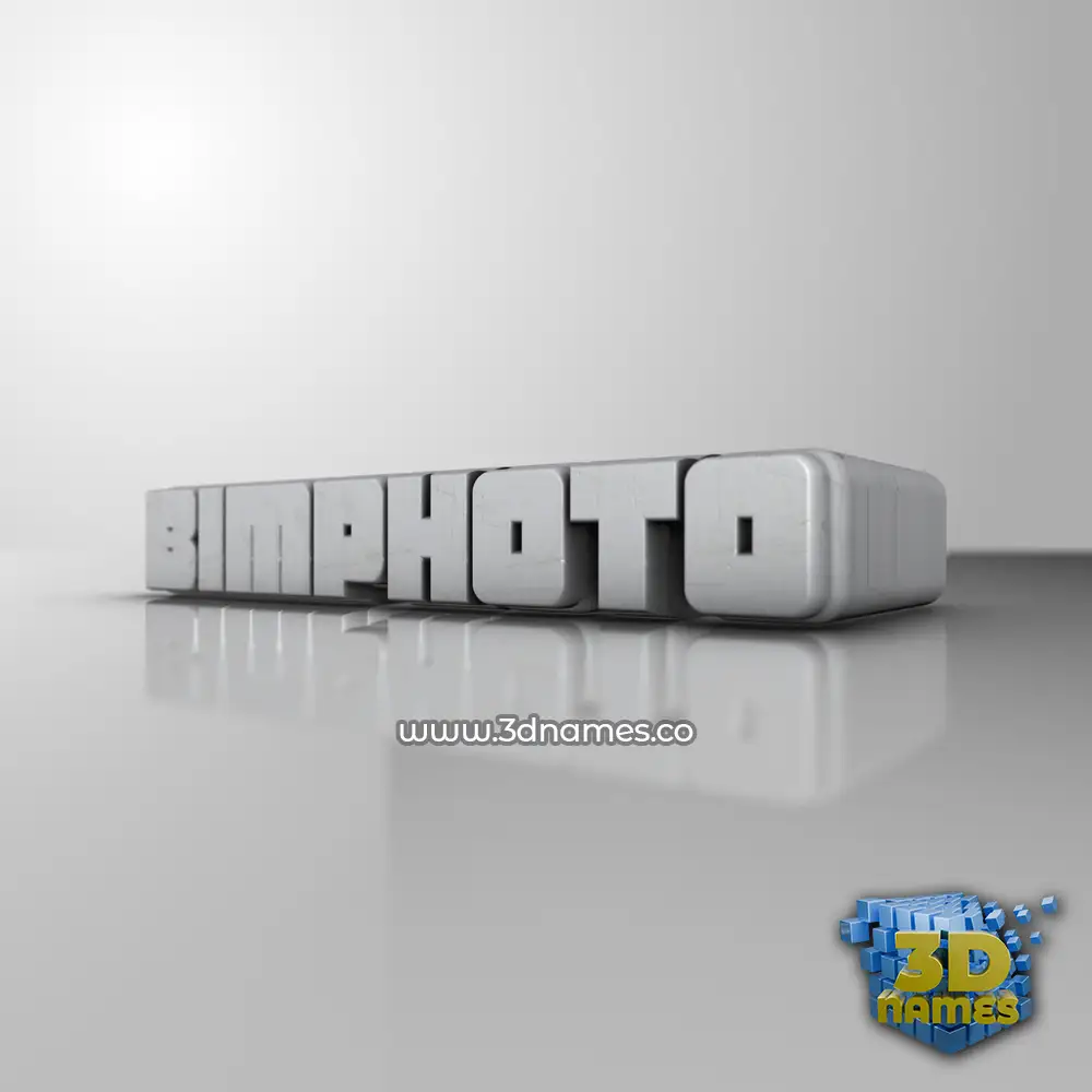 bimphoto in White Metro style - 3D name wallpaper