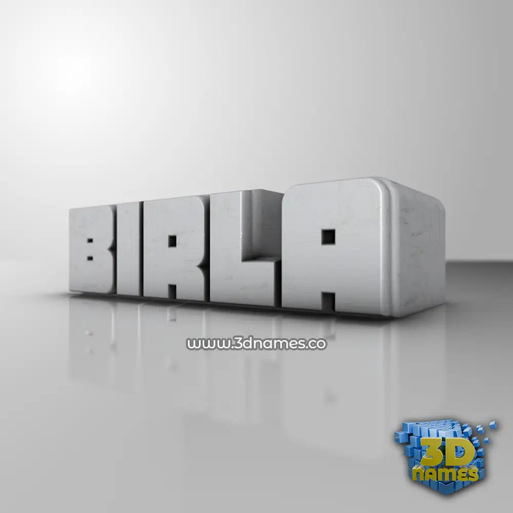 birla in White Metro style - 3D name wallpaper