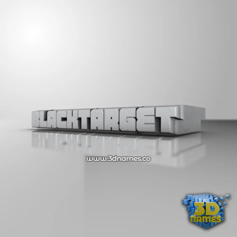blacktarget in White Metro style - 3D name wallpaper