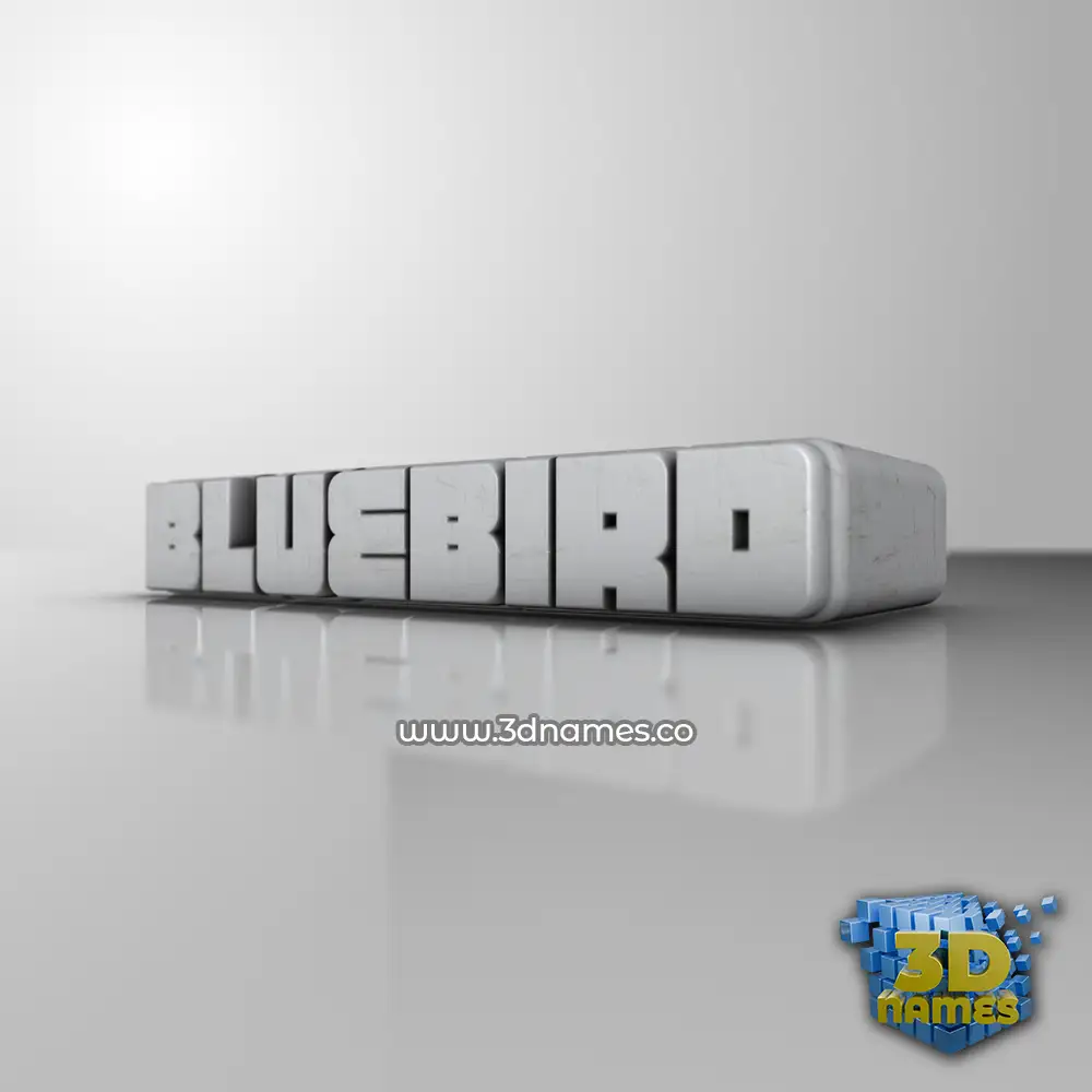 bluebird in White Metro style - 3D name wallpaper