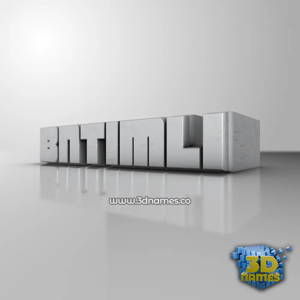 bntimli in White Metro style - 3D name wallpaper