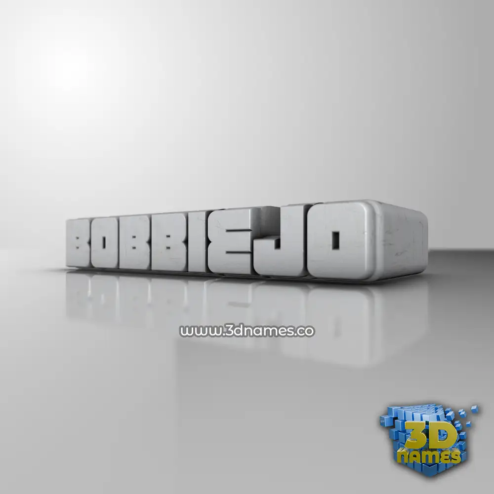 bobbiejo in White Metro style - 3D name wallpaper