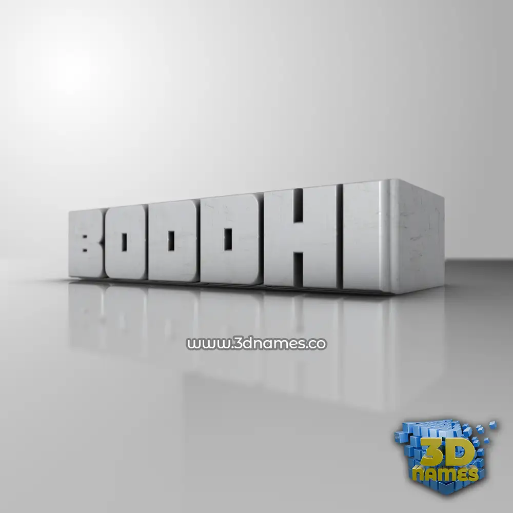 boddhi in White Metro style - 3D name wallpaper