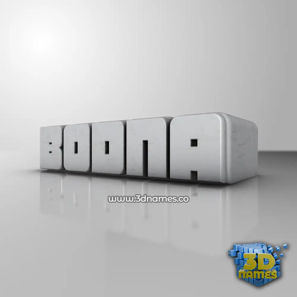 bodna in White Metro style - 3D name wallpaper