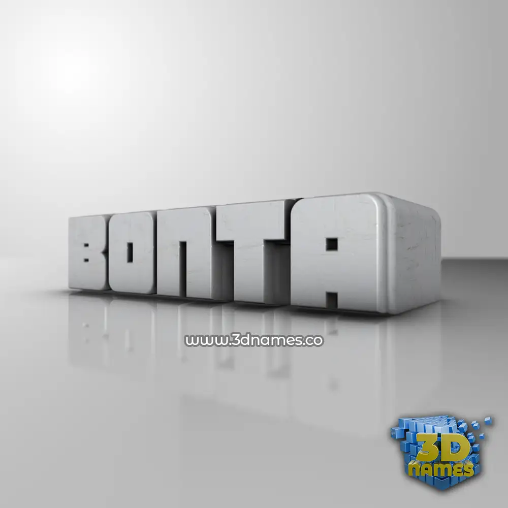 bonta in White Metro style - 3D name wallpaper