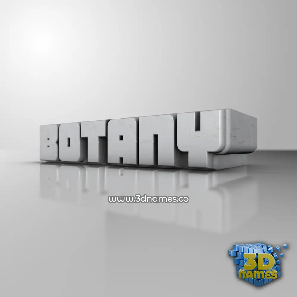 botany in White Metro style - 3D name wallpaper