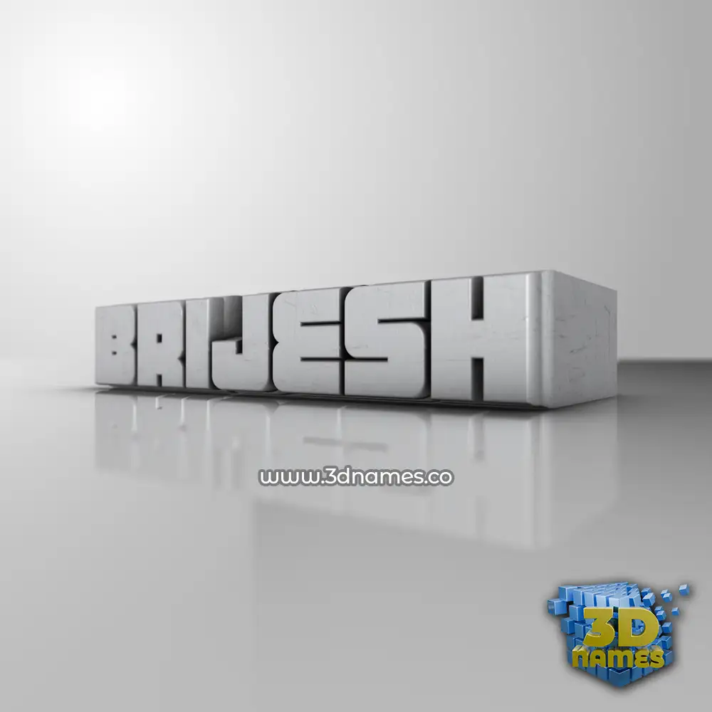 brijesh in White Metro style - 3D name wallpaper