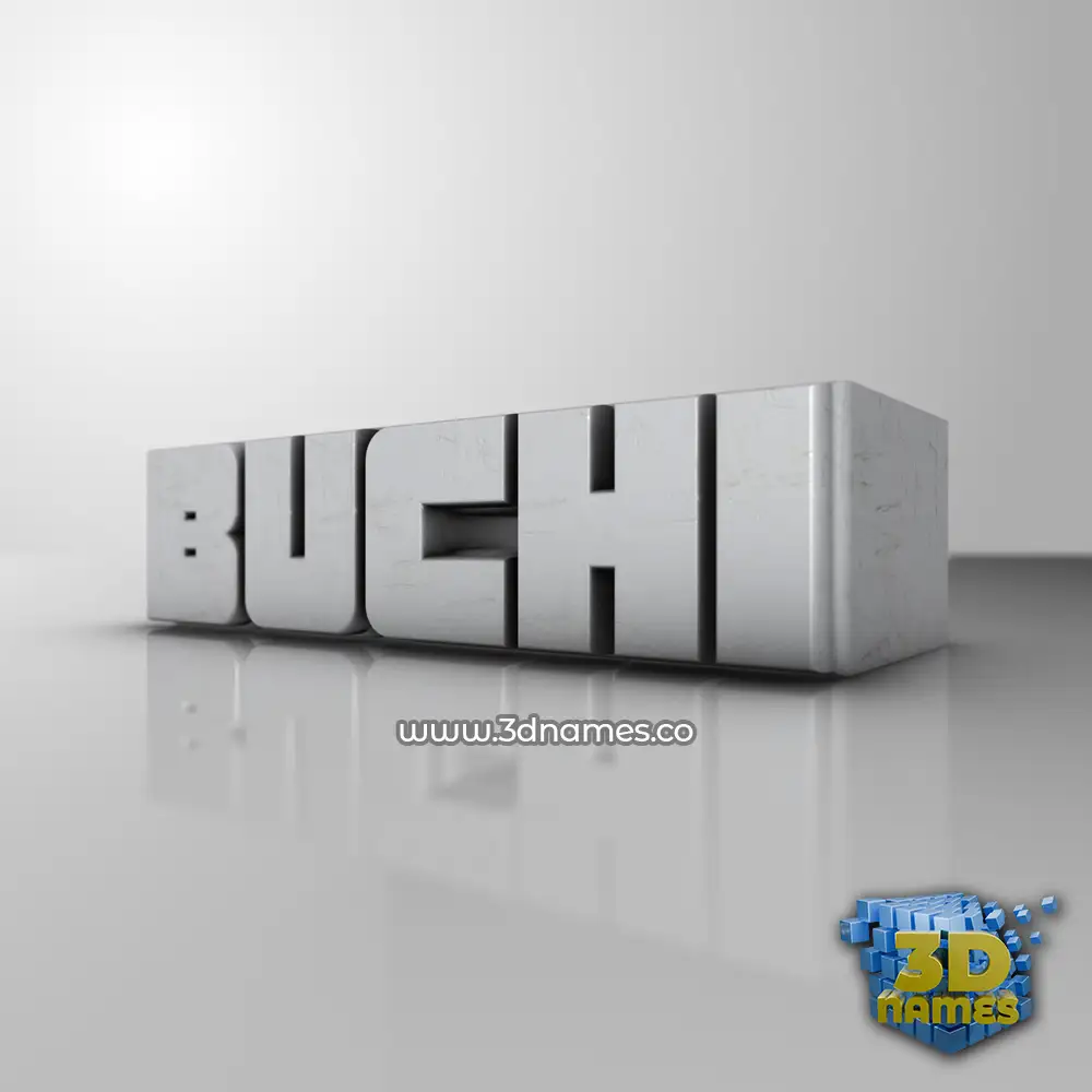 buchi in White Metro style - 3D name wallpaper