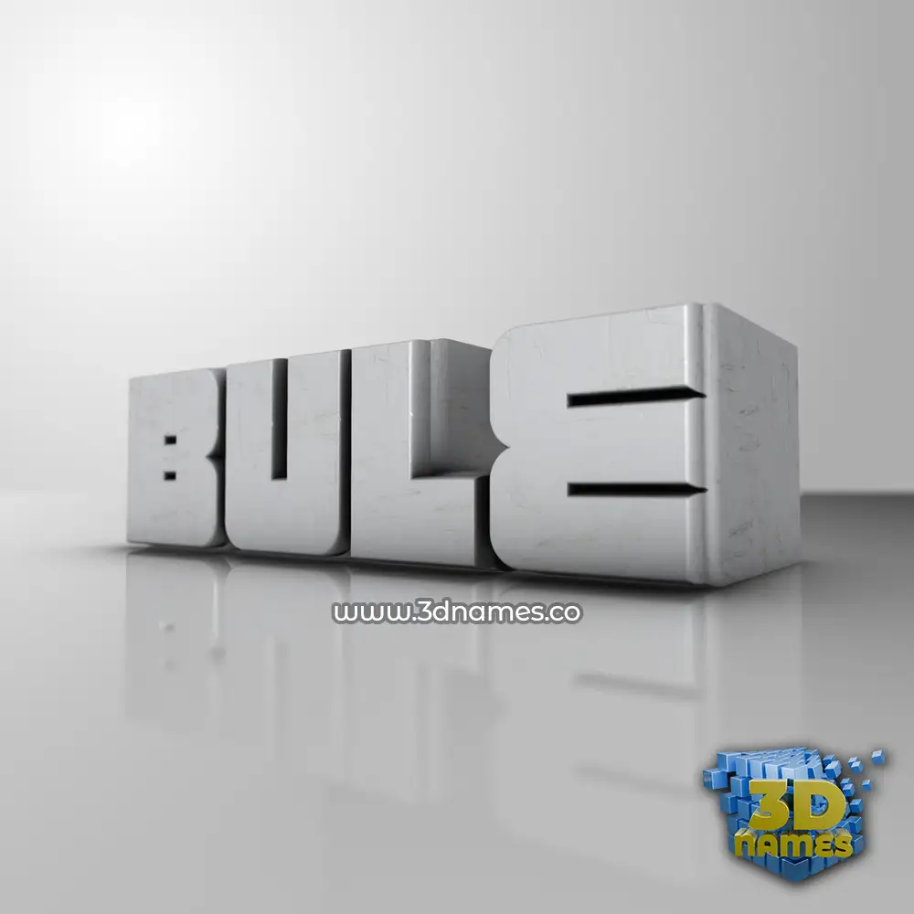 bule in White Metro style - 3D name wallpaper