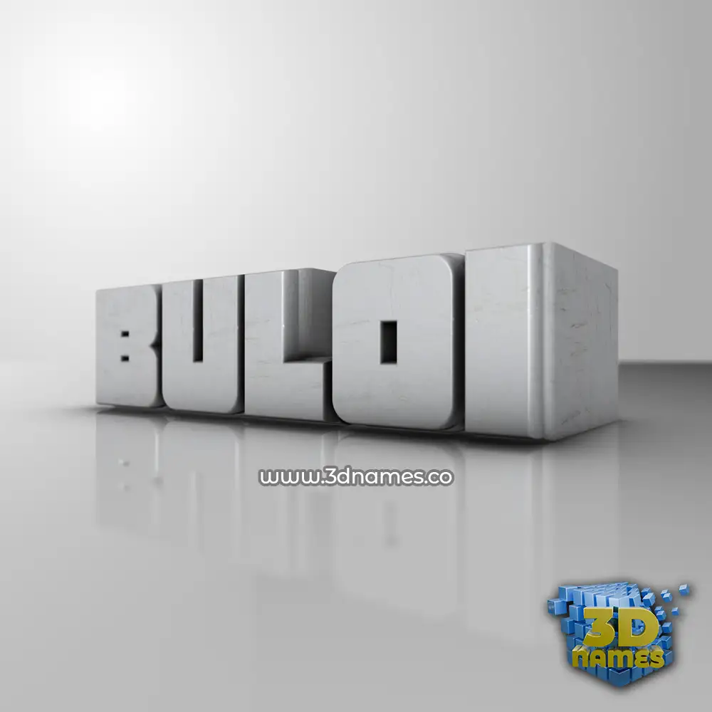 buloi in White Metro style - 3D name wallpaper
