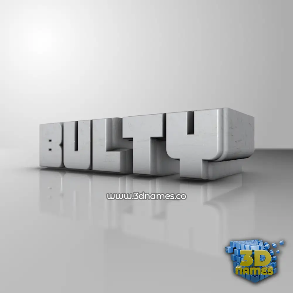 bulty in White Metro style - 3D name wallpaper