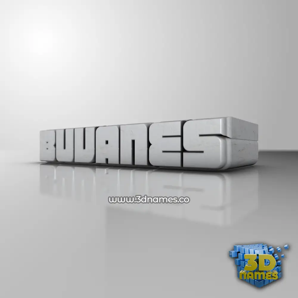 buvanes in White Metro style - 3D name wallpaper
