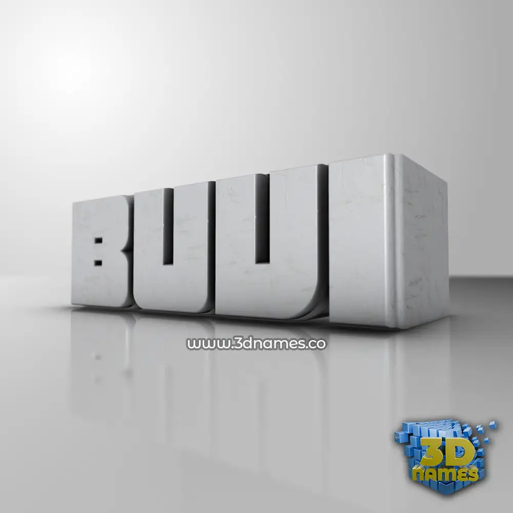 buvi in White Metro style - 3D name wallpaper