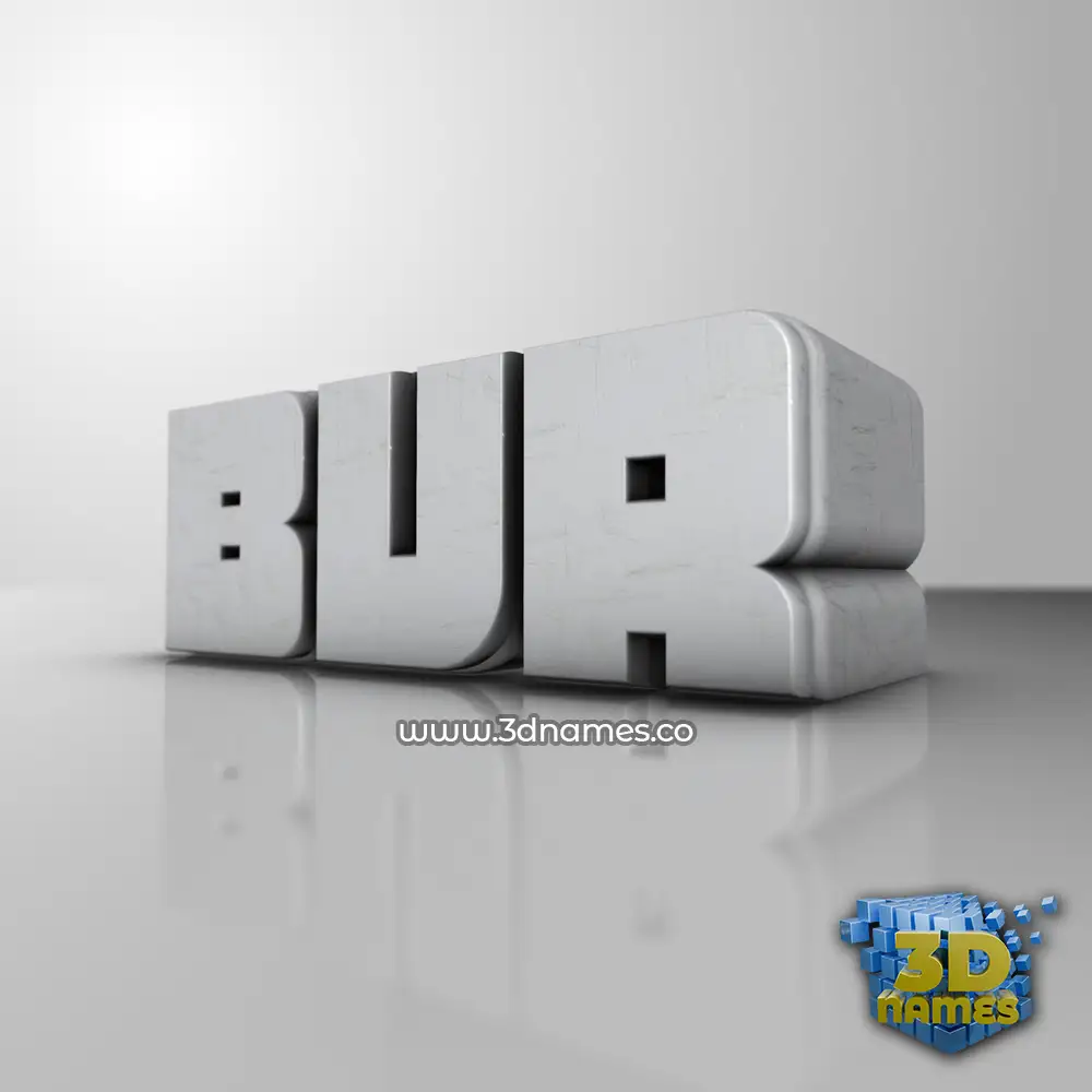 bvr in White Metro style - 3D name wallpaper