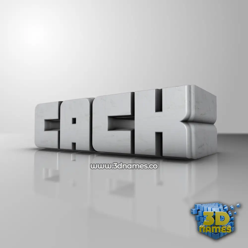 cack in White Metro style - 3D name wallpaper