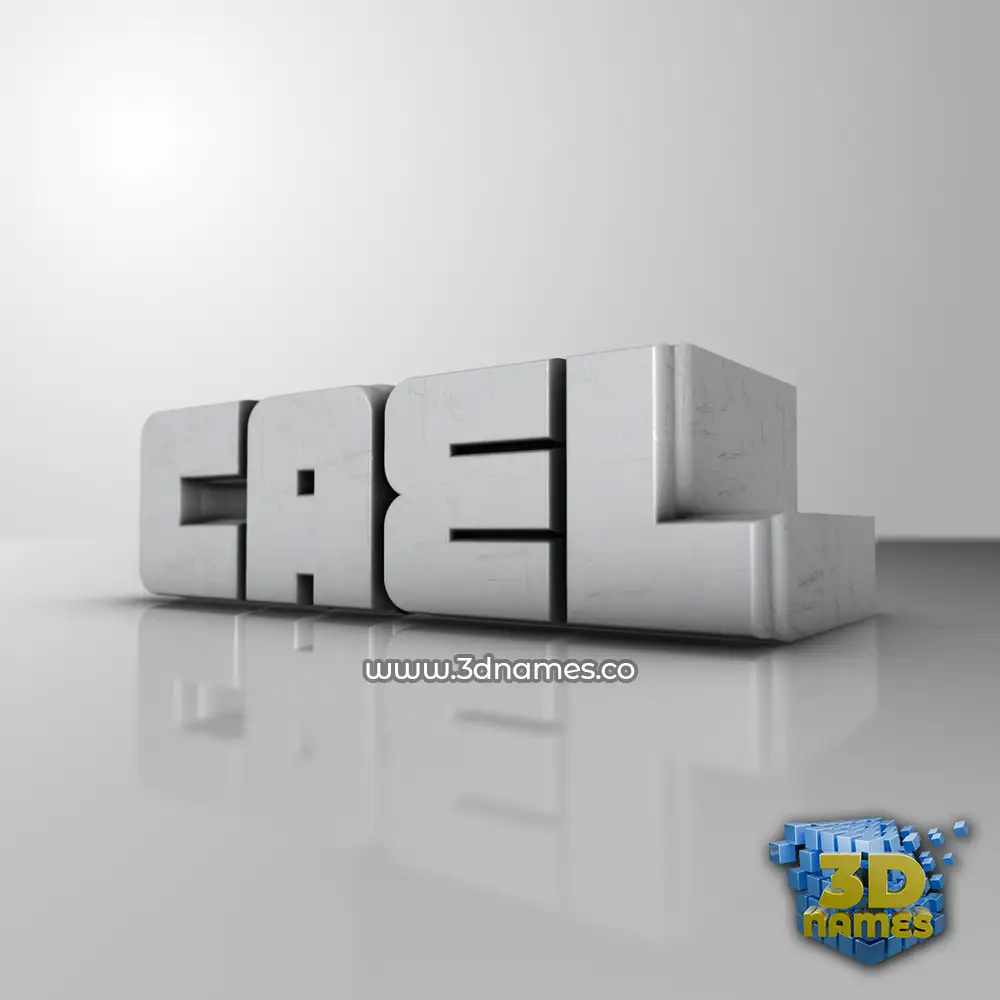 cael in White Metro style - 3D name wallpaper