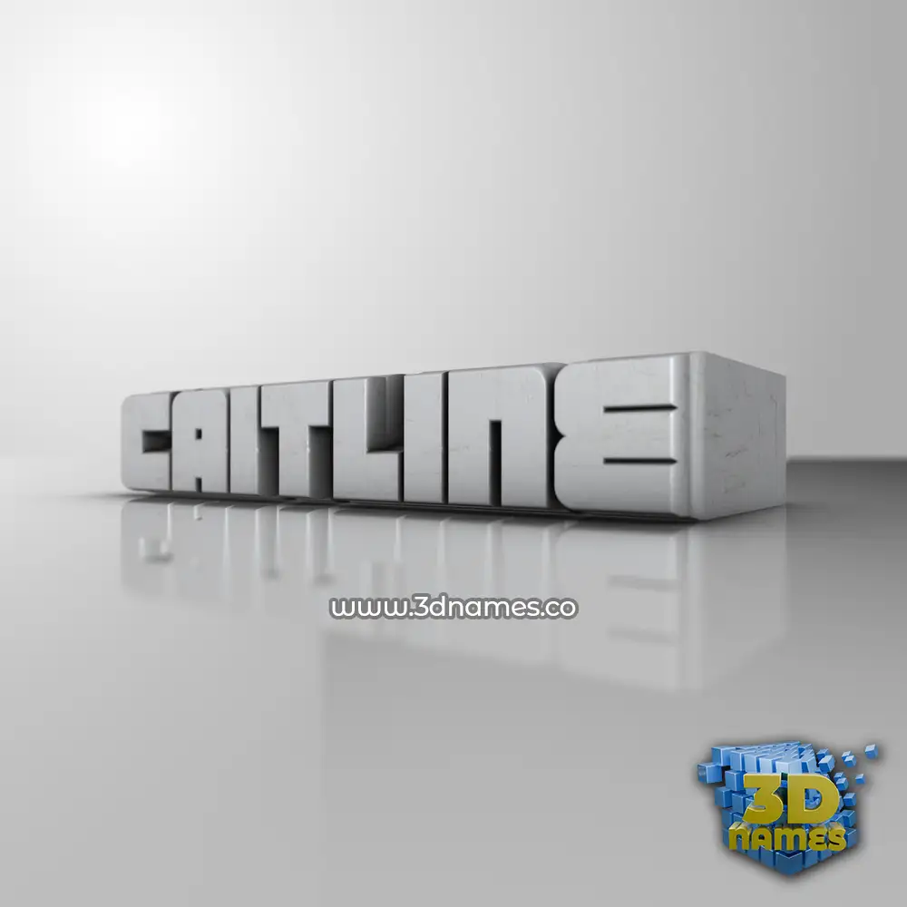 caitline in White Metro style - 3D name wallpaper
