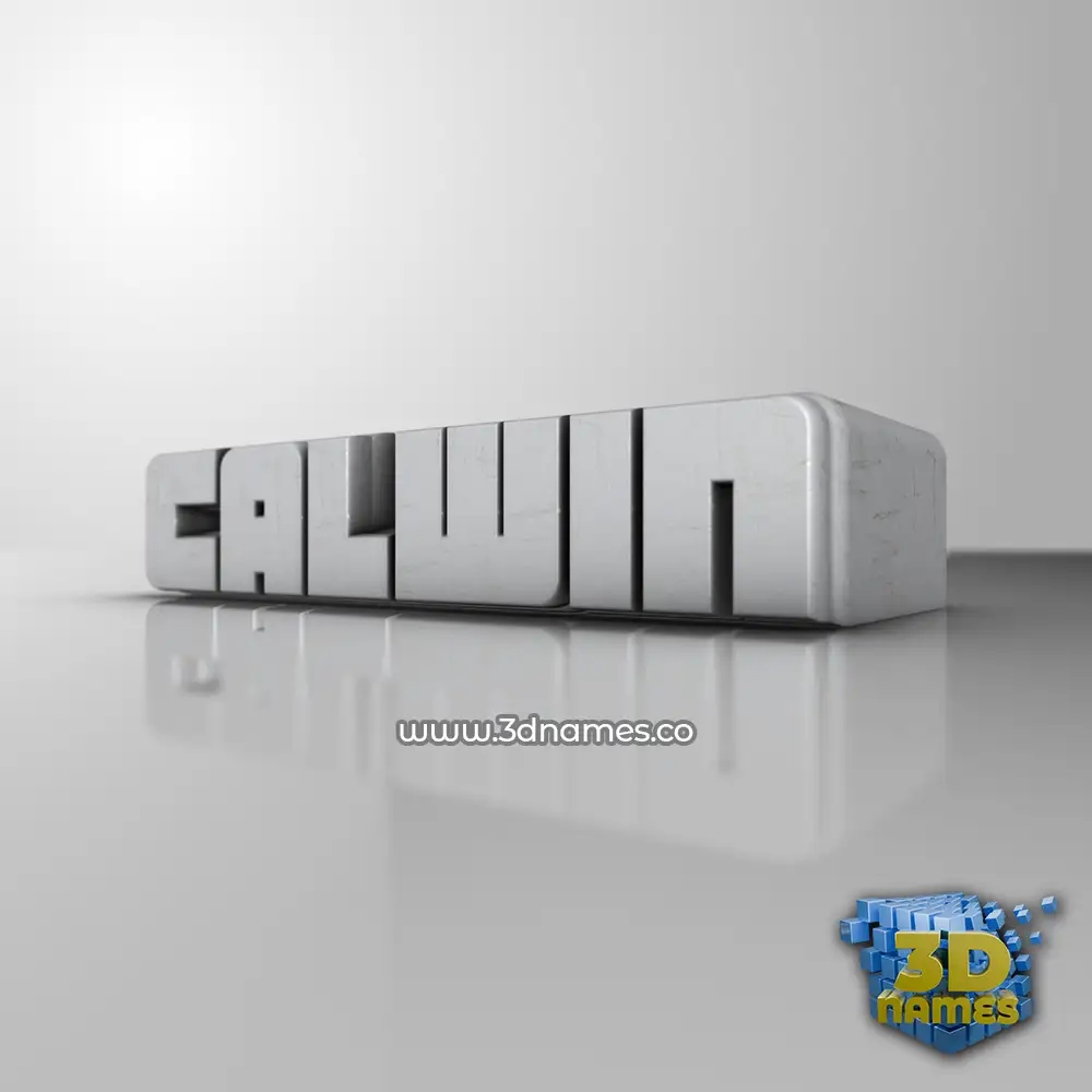 calwin in White Metro style - 3D name wallpaper
