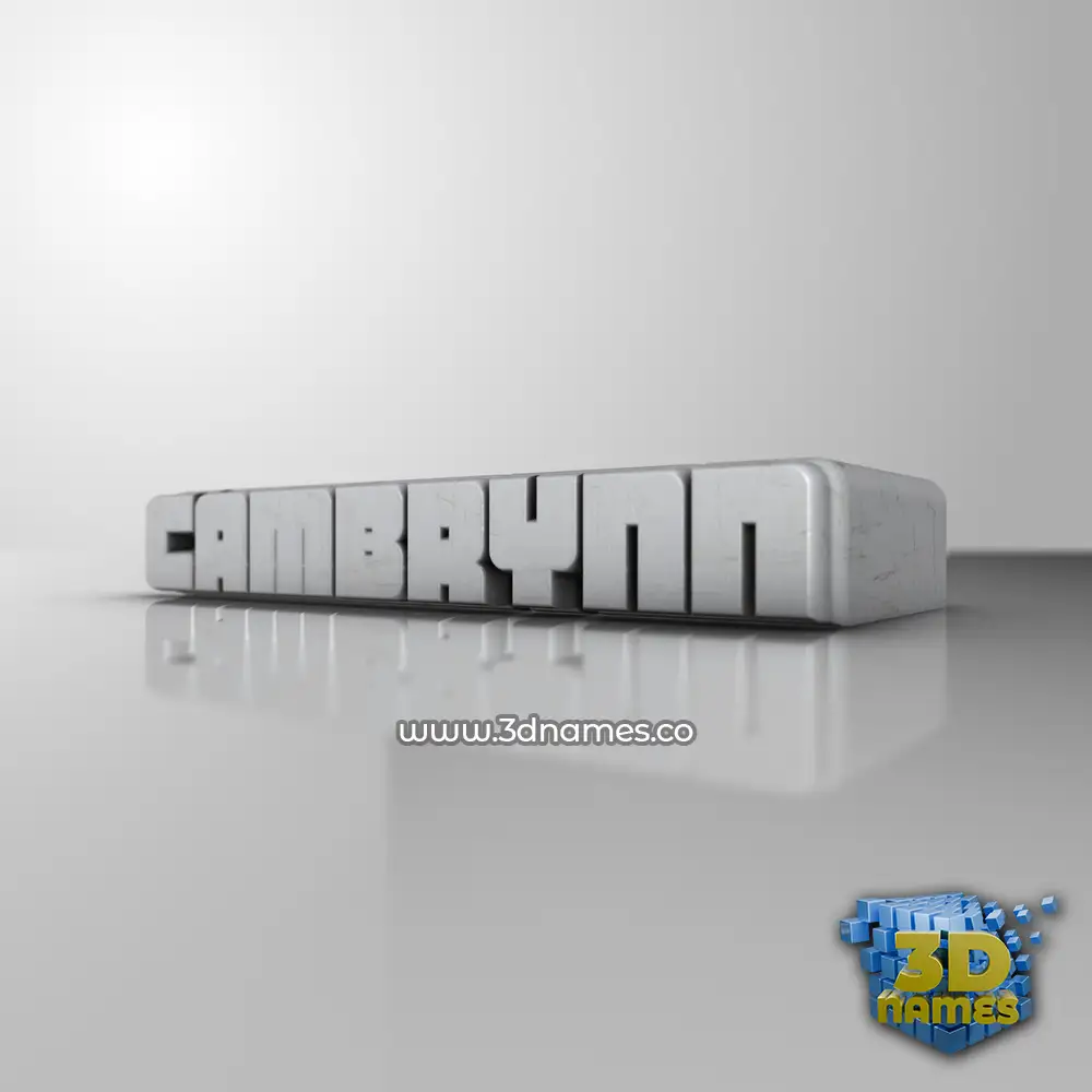 cambrynn in White Metro style - 3D name wallpaper