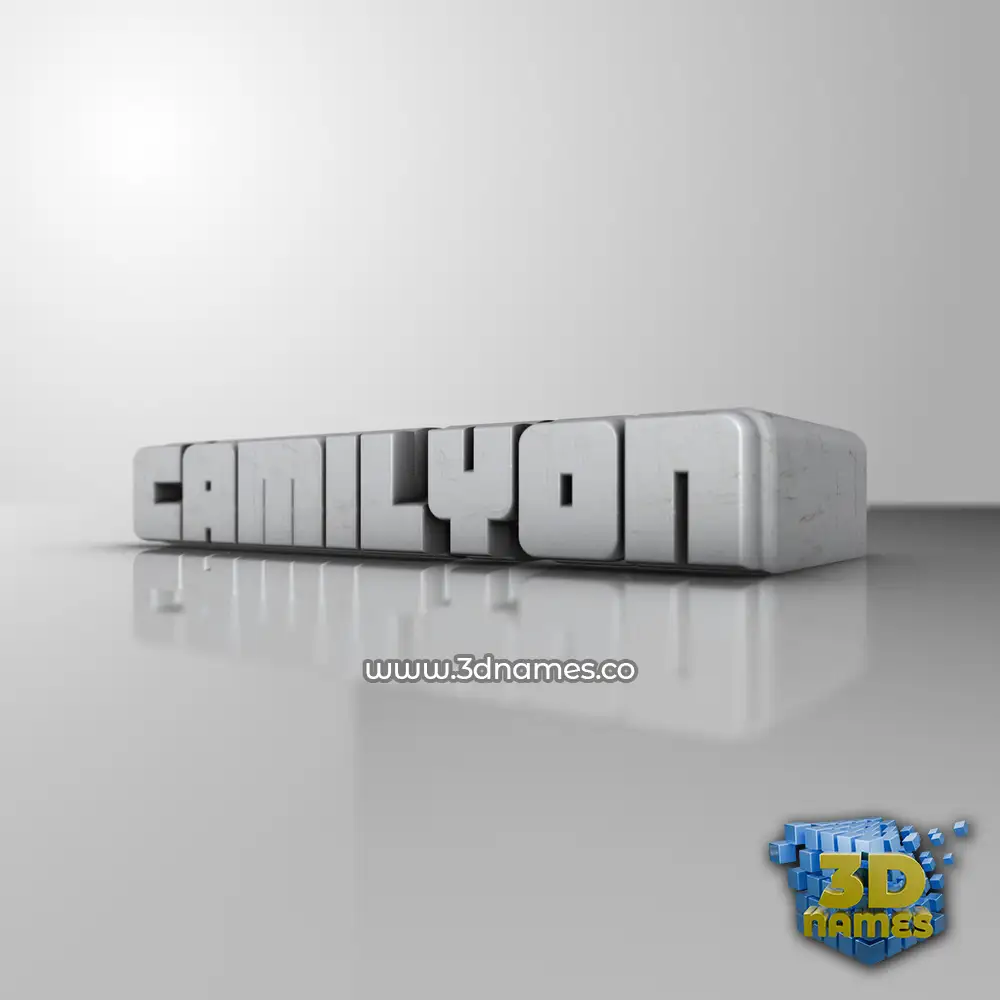 camilyon in White Metro style - 3D name wallpaper
