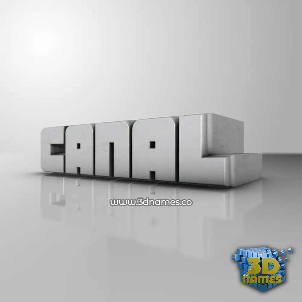 canal in White Metro style - 3D name wallpaper
