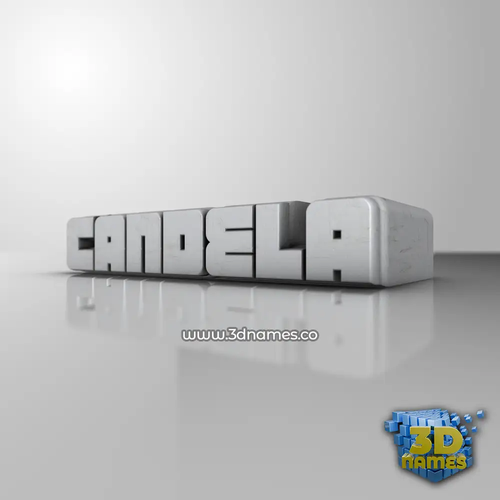 candela in White Metro style - 3D name wallpaper