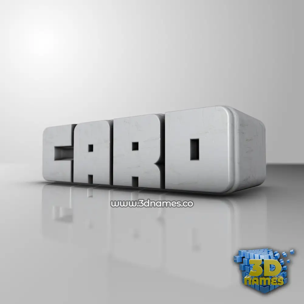 card in White Metro style - 3D name wallpaper
