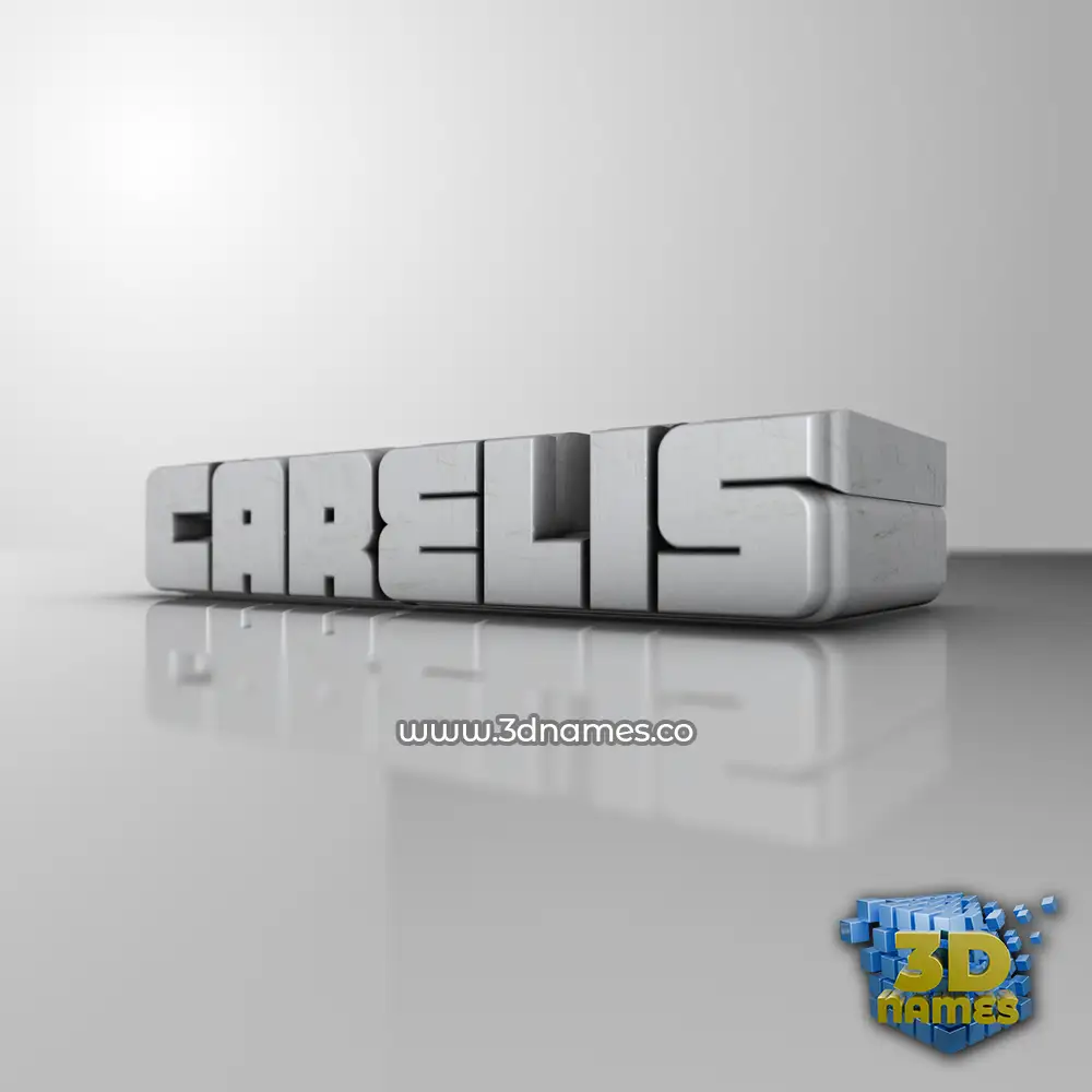 carelis in White Metro style - 3D name wallpaper