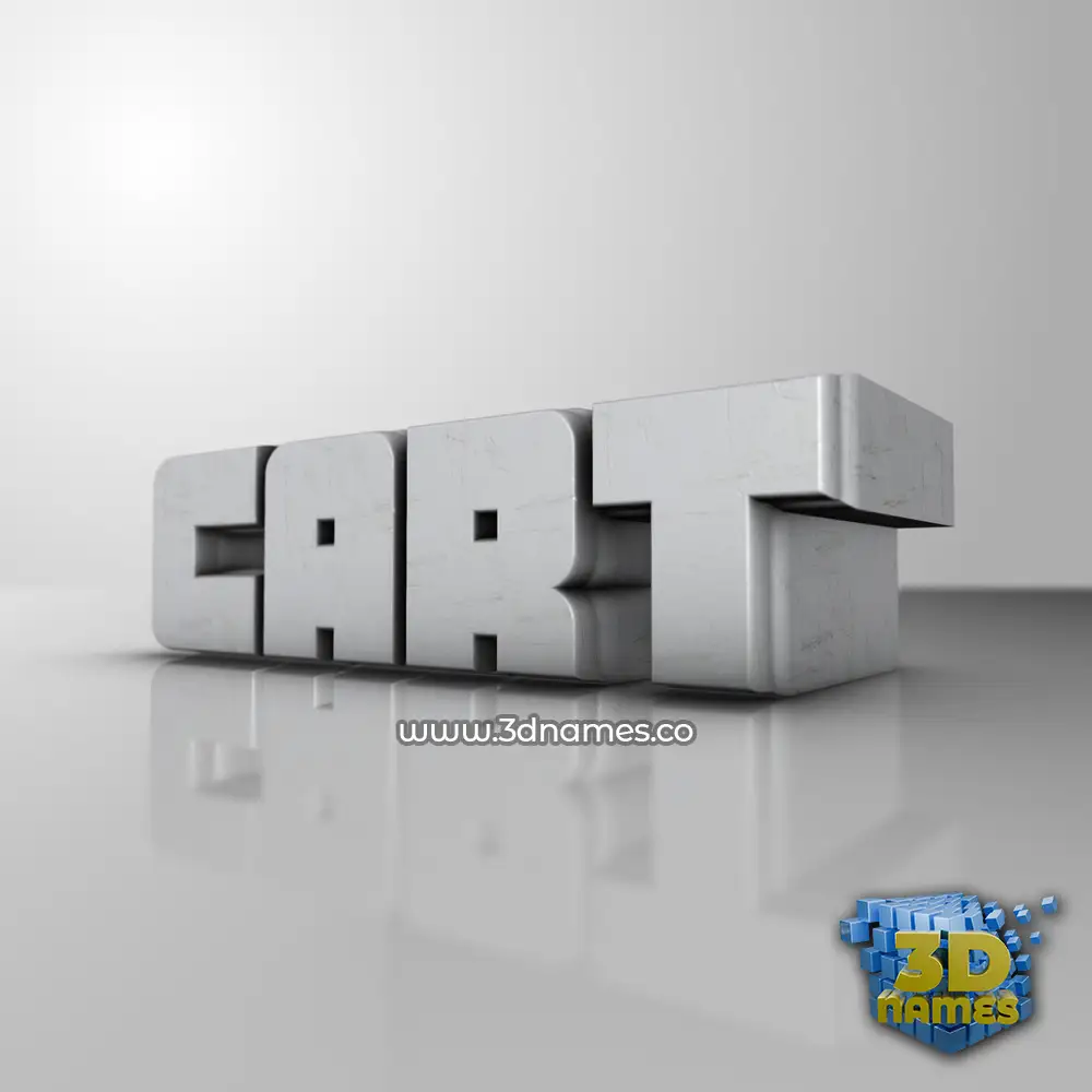cart in White Metro style - 3D name wallpaper