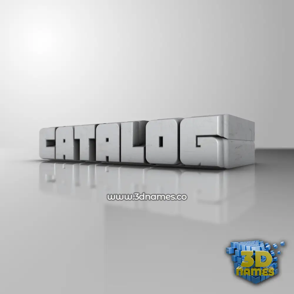 catalog in White Metro style - 3D name wallpaper