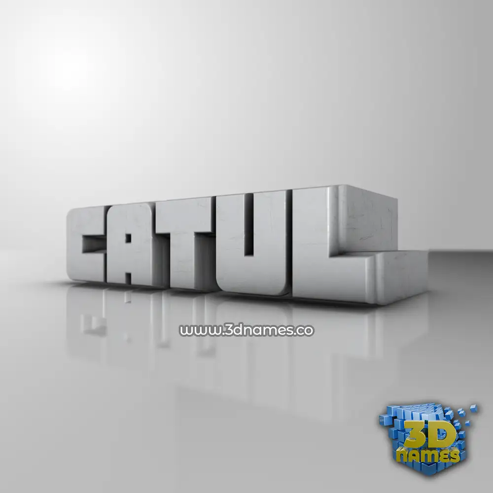 catul in White Metro style - 3D name wallpaper