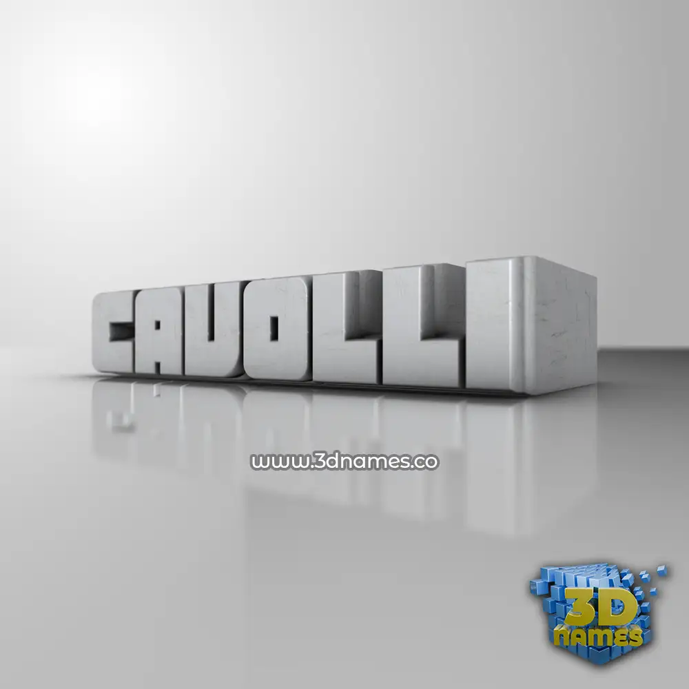 cavolli in White Metro style - 3D name wallpaper