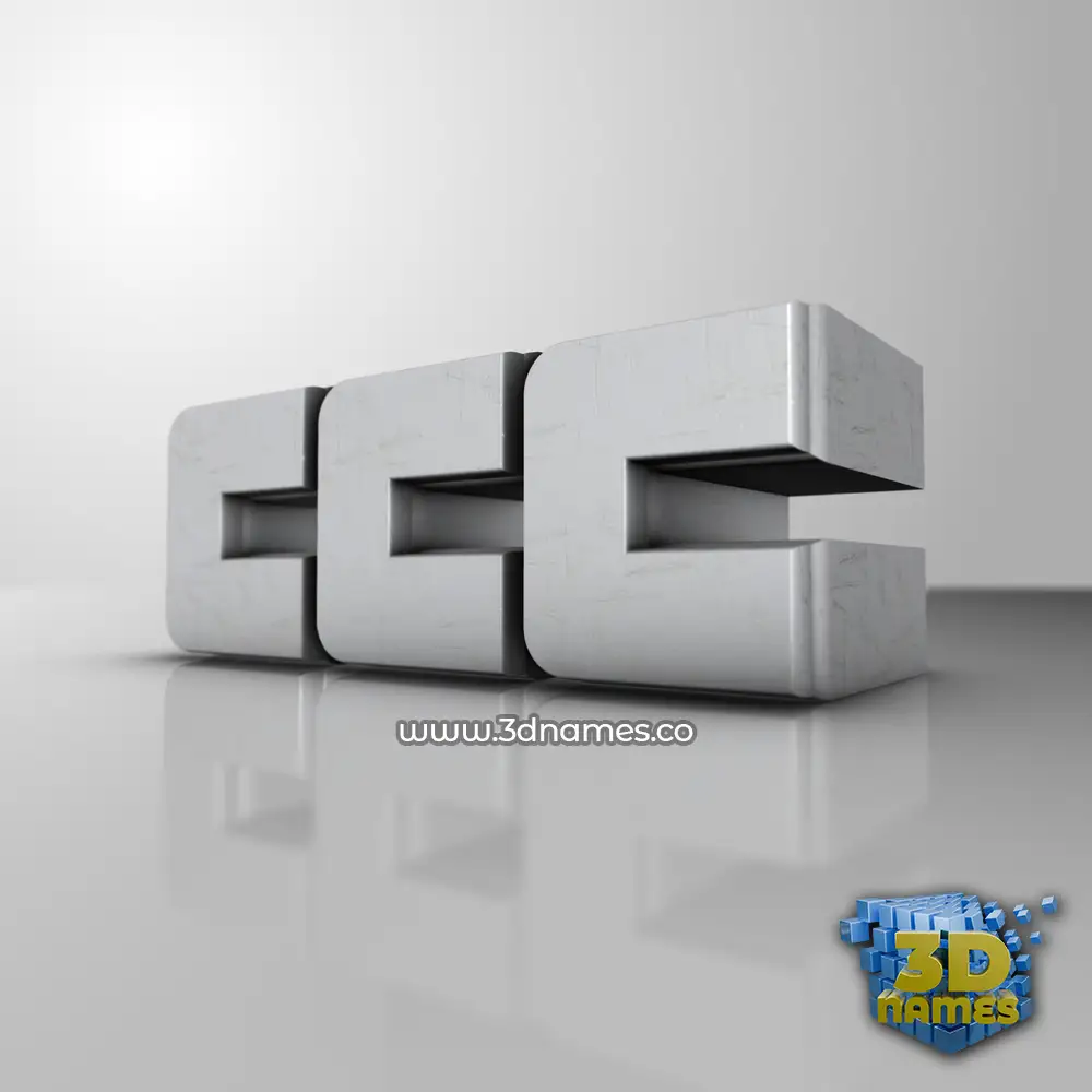 ccc in White Metro style - 3D name wallpaper
