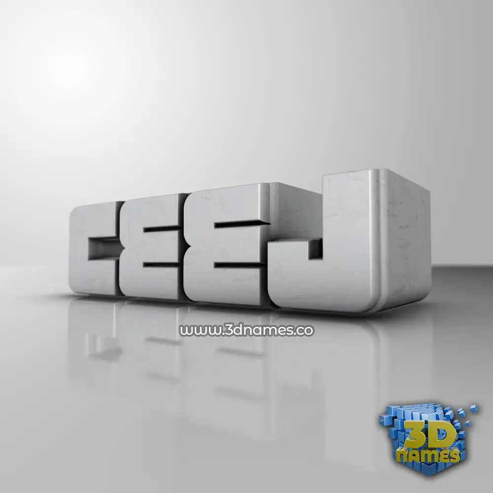 ceej in White Metro style - 3D name wallpaper