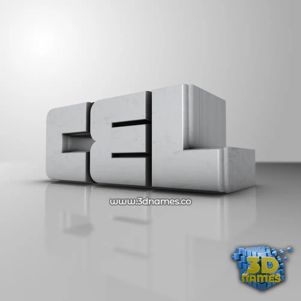 cel in White Metro style - 3D name wallpaper