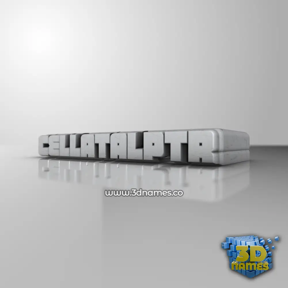 cellatalptr in White Metro style - 3D name wallpaper