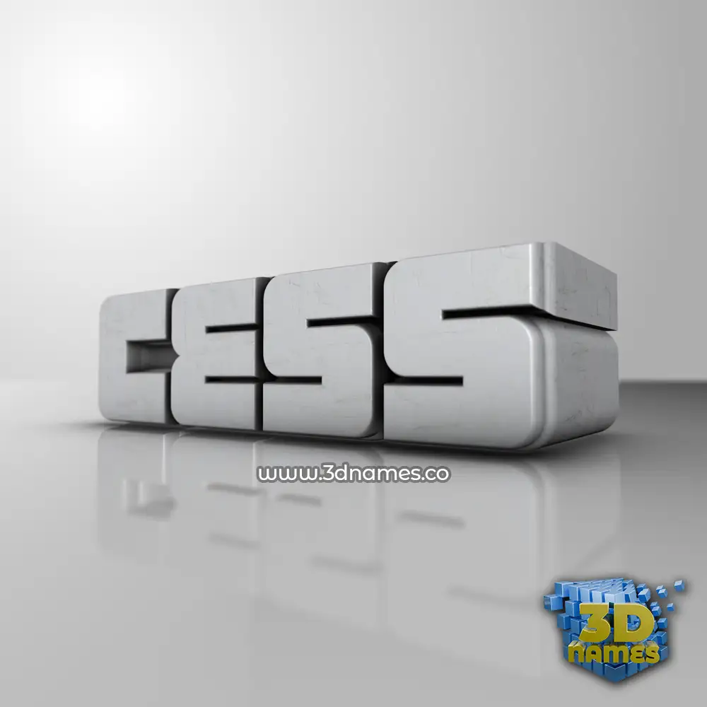 cess in White Metro style - 3D name wallpaper