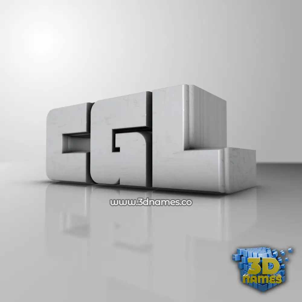 cgl in White Metro style - 3D name wallpaper