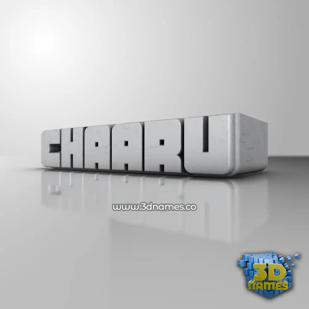 chaaru in White Metro style - 3D name wallpaper